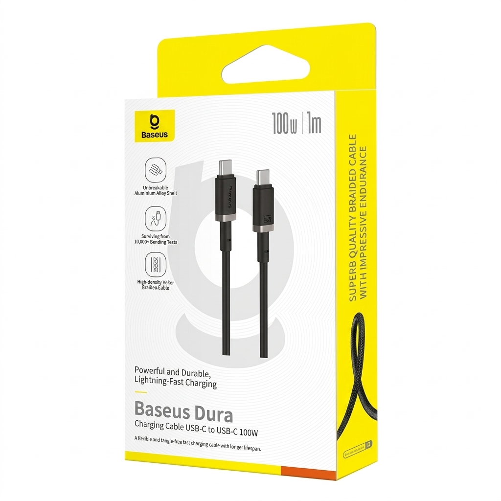 Baseus Dura USB-C to USB-C 100W Charging Cable (1m).