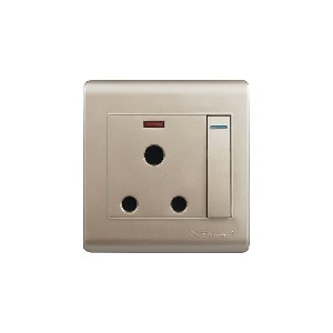 NT blu-ray Primo Golden 15A 3 Pin MF Round Socket With Switch