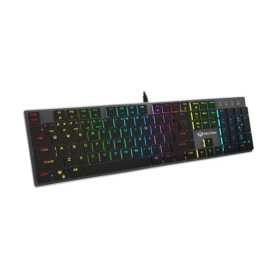 Meetion MT-MK80 RGB Wired Black Ultrathin Mechanical Gaming Keyboard