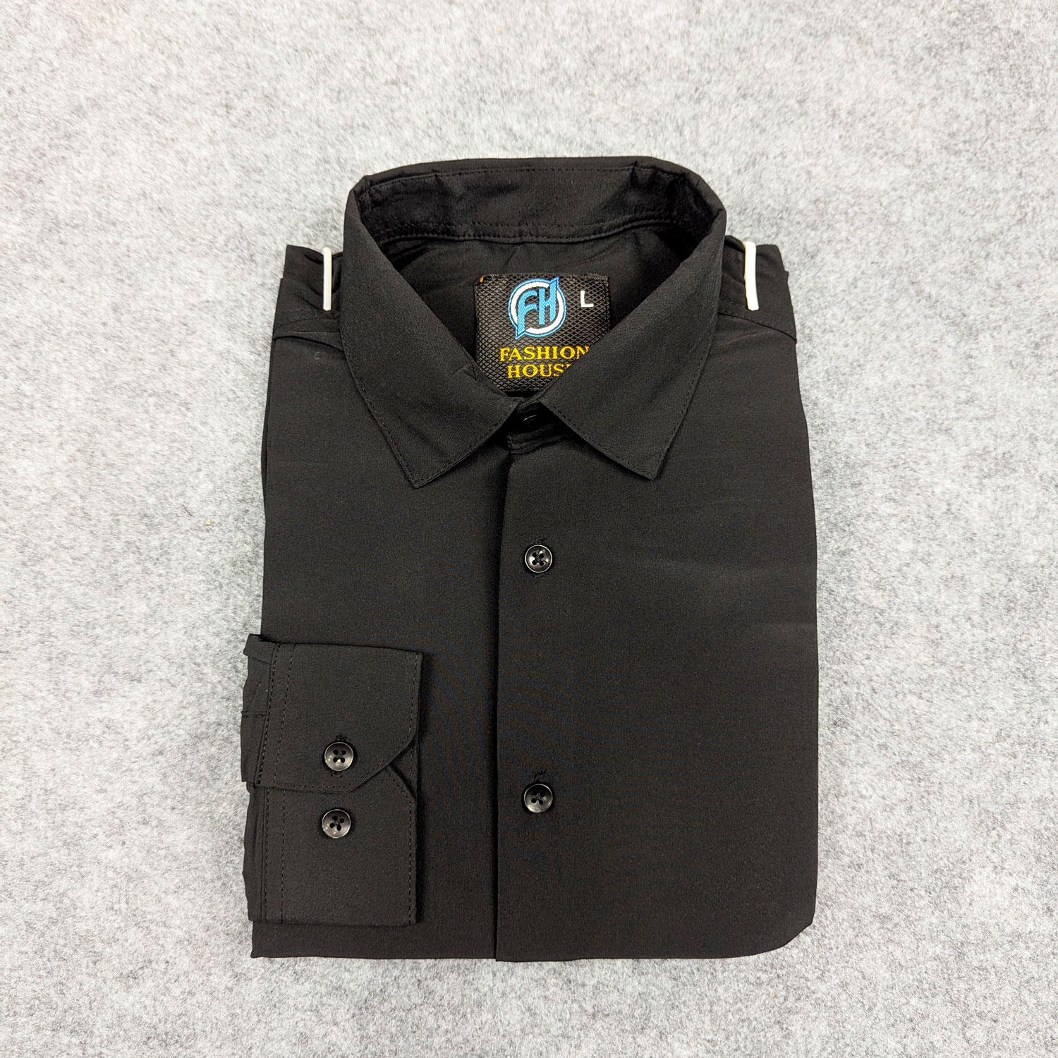Premium China Micro Stig Shirt (Formal / Casual) (Black)