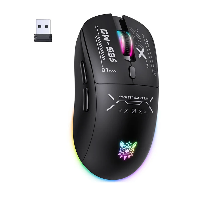 Onikuma CW935 RGB Tri-Mode Wireless Black Gaming Mouse