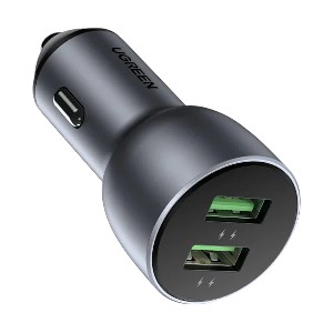 Ugreen CD213 36W Two USB Ports QC 3.0 Dark Blue Car Charger