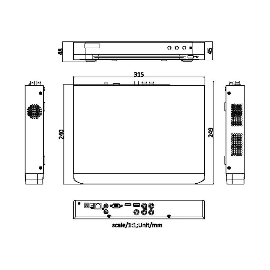 Hikvision iDS-7204HQHI-M1/XT 4 Channel 1080p AcuSense DVR