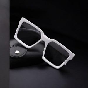 White frame Black lense Stylish Sunglasses