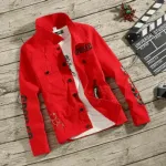 Men's Denim-Style Jacket in Gabardine Fabric, Sizes M to XL