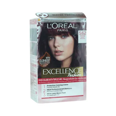 Loreal Excellence Creme Hair Color-5.62 Intense Violet Brown (China)