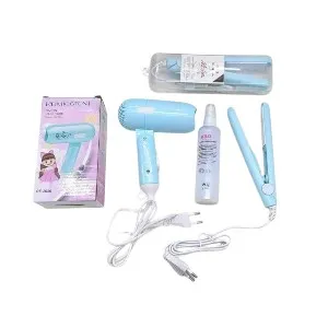 Mini hair dryer and Mini hair straightener Combo