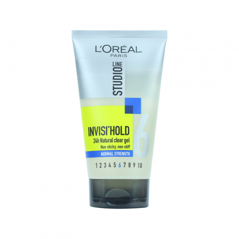 L'Oreal Studio Line 6 Invisi Hold Normal Strength 24h Natural Clear Gel 150ml (France)