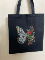 Zipper Canvas Tote Bag for School, Office and Travel