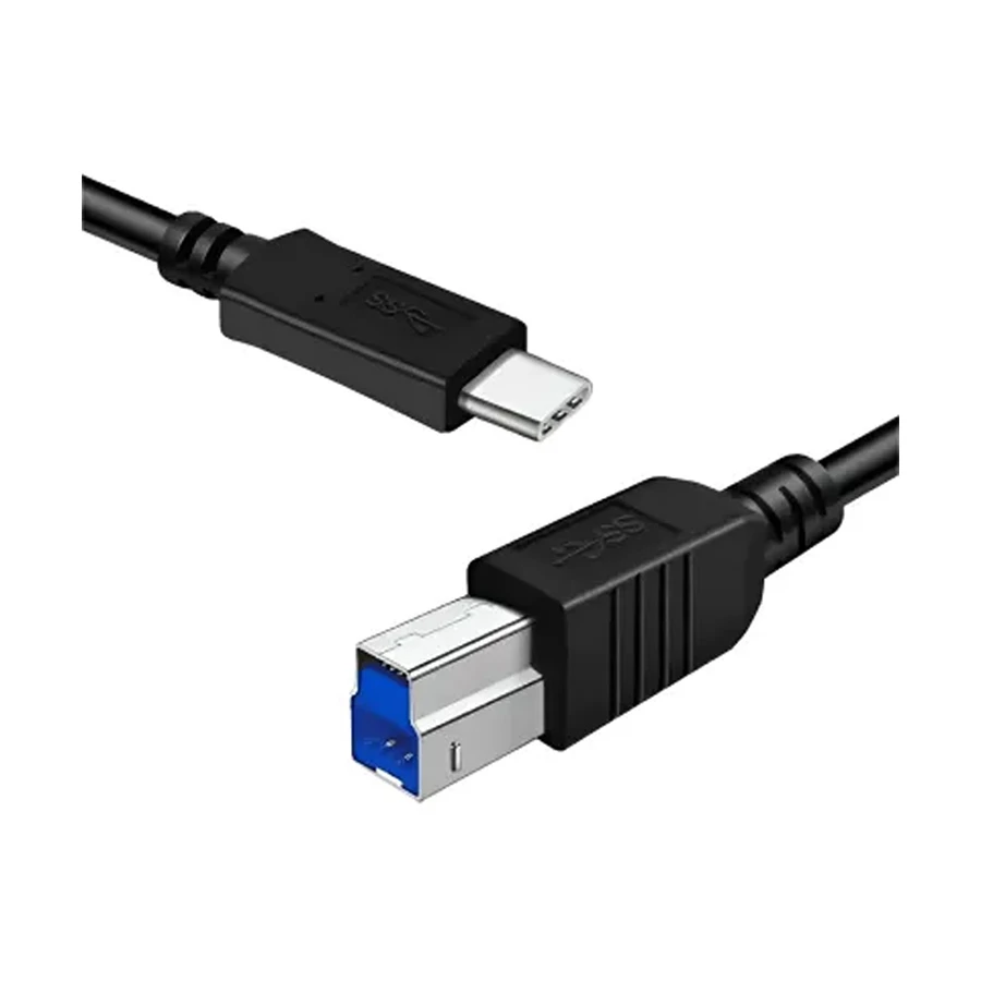 Onten OTN-69006 USB-C to USB-B Printer Cable 1 Meter Black