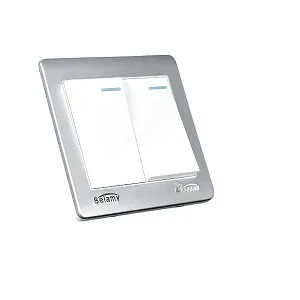 Belamy White-Grey 2 Gang 1 Way | BE-128-SW