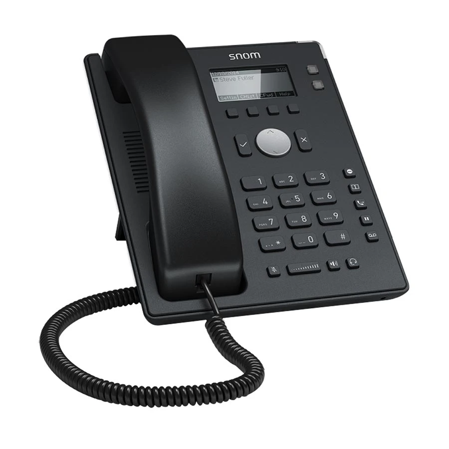 Snom D120 2-SIP PoE Black Desk IP Phone Set without Adapter