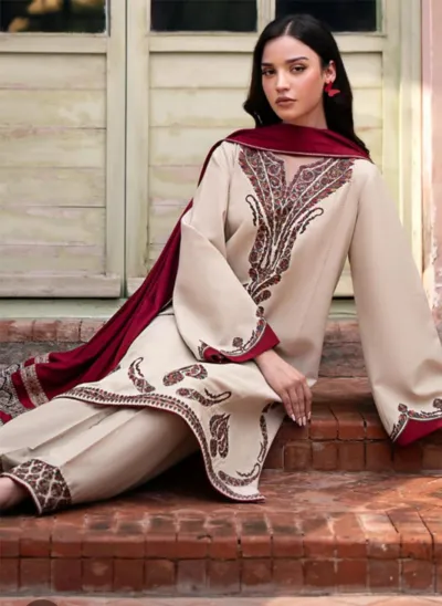 Cotton Silk Three Piece with 42 Inch Kameez, 3 Colours