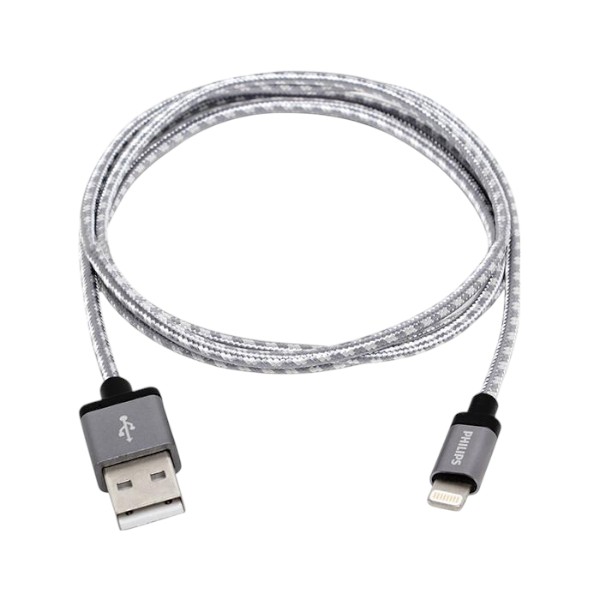 Philips Nylon Braided Lightning Cable, 1.2M