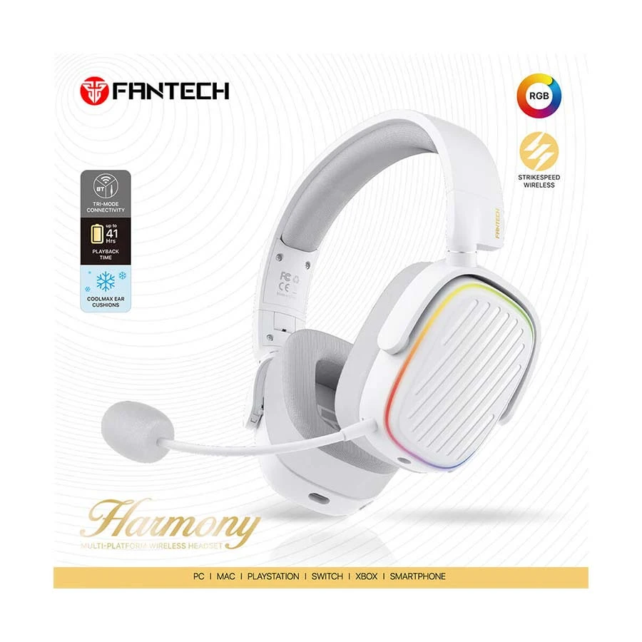 Fantech Harmony WHG02 Bluetooth Headphone White