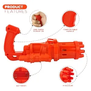 Bubble Blaster 8-Hole Automatic Bubble Blower Electric Bubble Maker Machine Toy for Toddler Kids Boys Girls