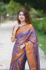 Kanjivaram Silk Saree, 12 Haath, Separate Blouse Piece, 5 Colours