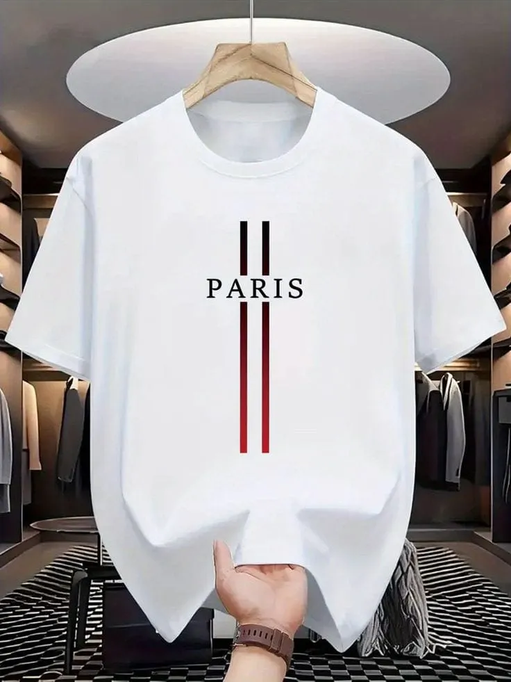 Single Jersey Cotton Drop Shoulder T-Shirt, DTF Print, M to XL