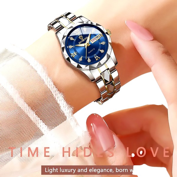 BINBOND Top Brand Luxury Fashion Couple Watches