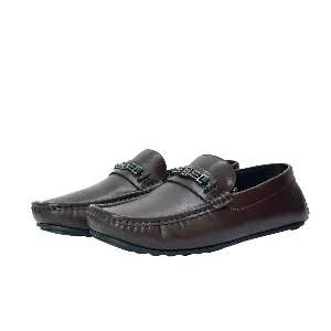 27011-Coffee Genuine Leather Comfortable Loafer Leather Shoes Men Footwear