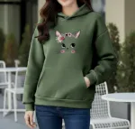 Premium Comfortable Printed Ladies Winter Hoodie
