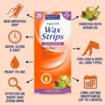 Beauty Formulas Argan Oil Leg & Body Wax Strips 20Pcs (Spain)