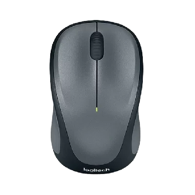 Logitech M235 Rubber sides Wireless Mouse, Gray Color