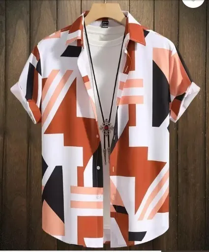 Men's Half Sleeve Cotton Shirt for Summer, M to XXL