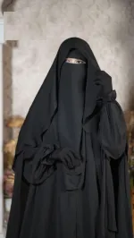 Muslima Borka Set with Hijab and Nikab, Sizes 50 to 56
