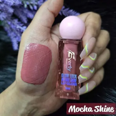 Everly Beauties Glow Lock Intense Shine Lip Gloss - Mocha Shine (China)