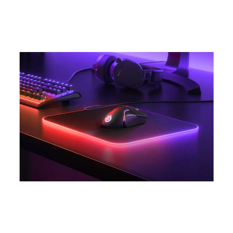 SteelSeries QcK Prism Cloth RGB M Black Gaming Mouse Pad