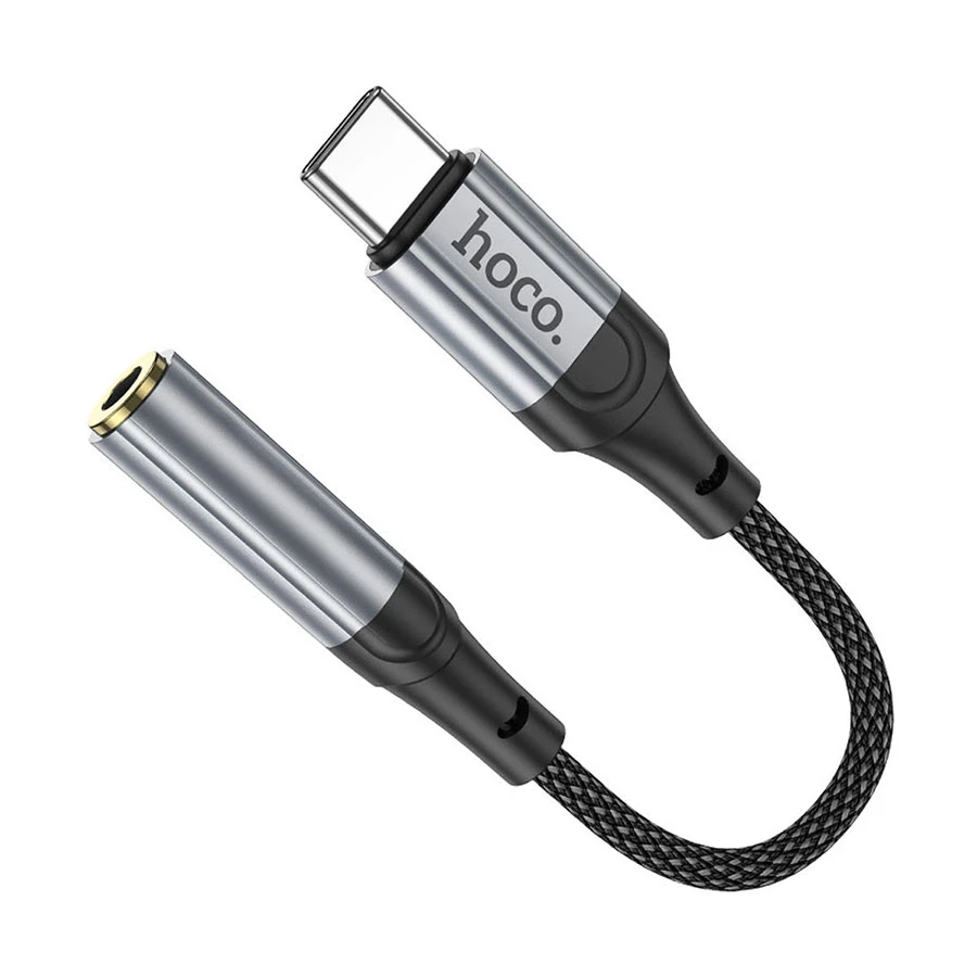 Hoco LS36 Type-C Male to 3.5mm Female Audio Converter Black & Gray