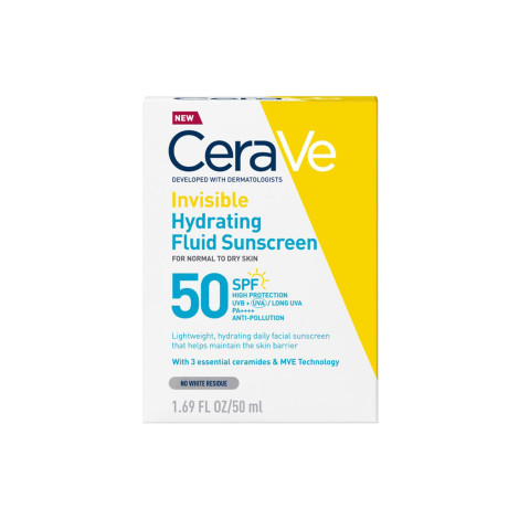 CeraVe Invisible Hydrating Fluid Sunscreen SPF50+ 50ml (France)