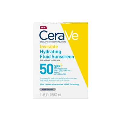 CeraVe Invisible Hydrating Fluid Sunscreen SPF50+ 50ml (France)