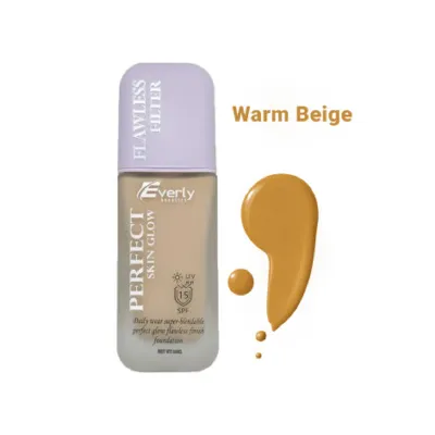 Everly Perfect Skin Glow Flawless Filter Foundation SPF15 - Warm Beige (China)