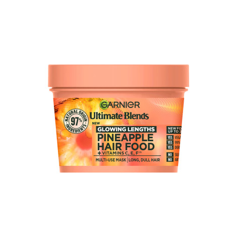 Garnier Ultimate Blends Glowing Lengths Pineapple Hair Food + Vitamin C, E, F Multi-Use Mask 400ml (Germany)