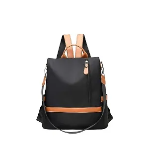 Oxford Backpack Women Black Waterproof Nylon School Bags