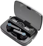 M19 True Wireless Earbuds – Bluetooth 5.1 TWS with 2000mAh Power Bank Charging Case, LED Digital Display, Low Latency Gaming & Built-in Flashlight