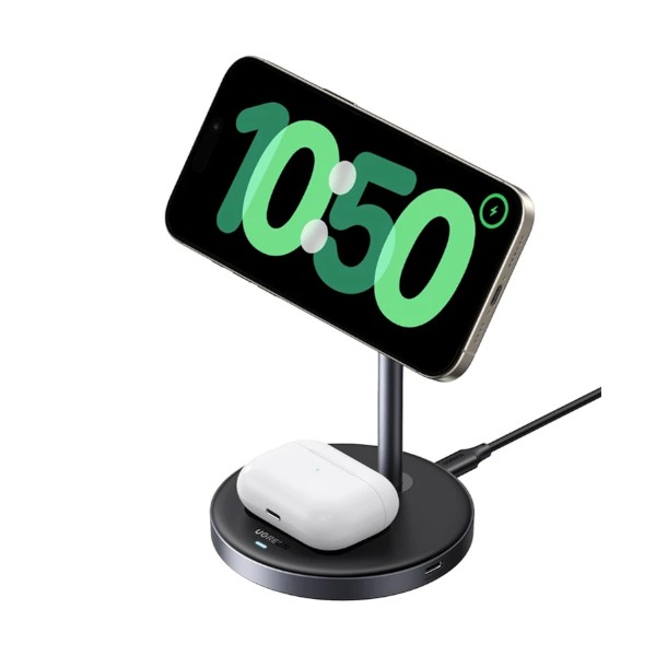 Ugreen W710 15W Grey Qi2 2-in-1 Magnetic Wireless Charger