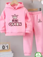 Infant and Kids DTF Print Hoodie Set, One Side Brush, 9 Sizes