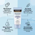 Neutrogena Ultra Sheer® Dry-Touch Sunscreen SPF45 88ml (USA)