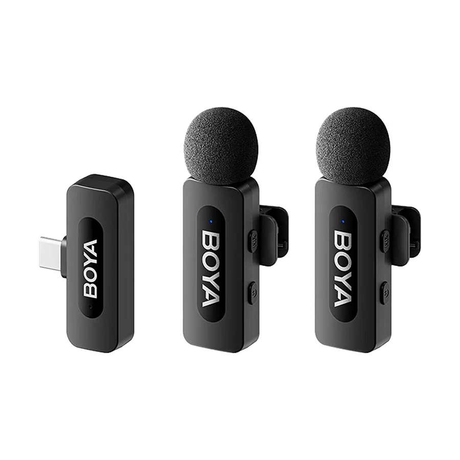 BOYA BY-V20 (V2.0) Dual-Channel Wireless Microphone for Type-C, 2 TX