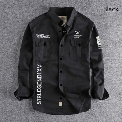 Men's Semi-Fit Cotton Shirt with Print, Sizes M, L and XL