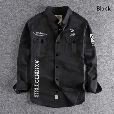 Men's Semi-Fit Cotton Shirt with Print, Sizes M, L and XL