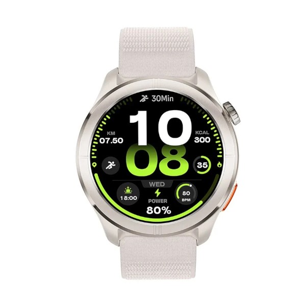 Haylou Solar Neo 2 Silver AMOLED Bluetooth Calling with Woven and Silicone Strap Smartwatch