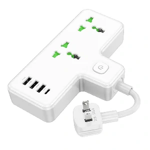 HOCO AC11A Voyage 2-Position Expansion Socket (1C3A) (EU) – White Color