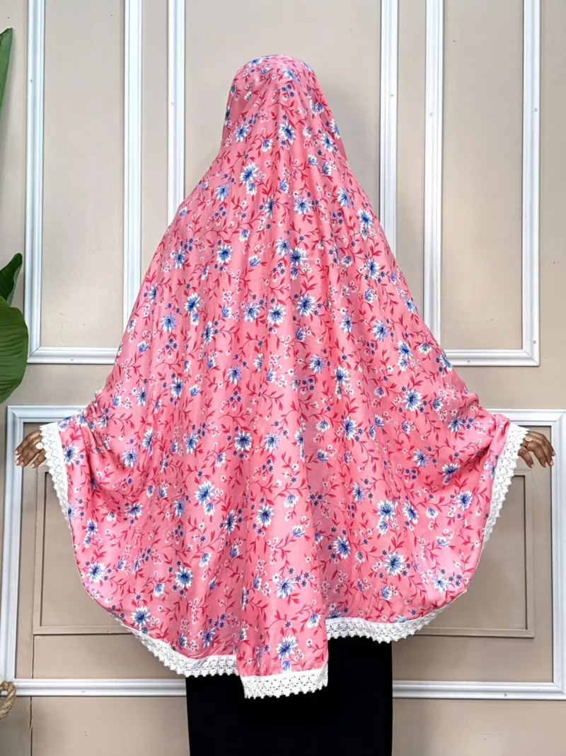 Viscose Cotton Hijab with Niqab, Front 45 and Back 50 Inch