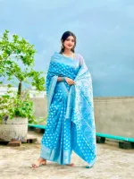 Soft Silk Katan Festive Saree with Intricate Buti, No Blouse