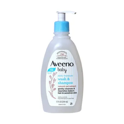 Aveeno Baby Daily Moisture Wash & Shampoo 354ml (India)