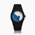 Aura watch 2025 New Arabic Aura Watch Silver  Dial @ navy bule Modern Creative Design  (Blue )